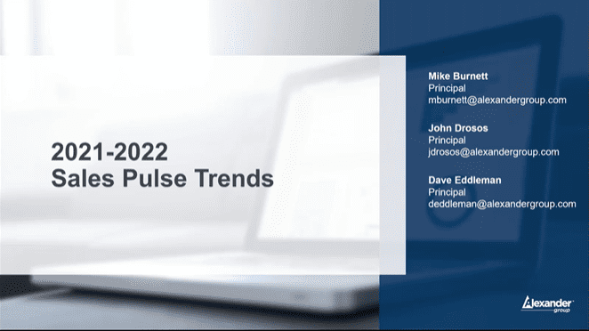 Business Services - Webinar Repay - Sales Pulse Trends - Alexander Group, Inc. 