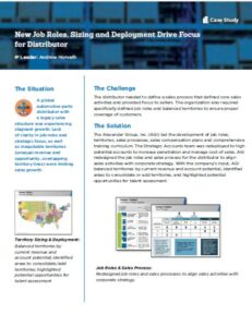 Alexander Group Case Study Job Roles Sizing Deloyment Distribution